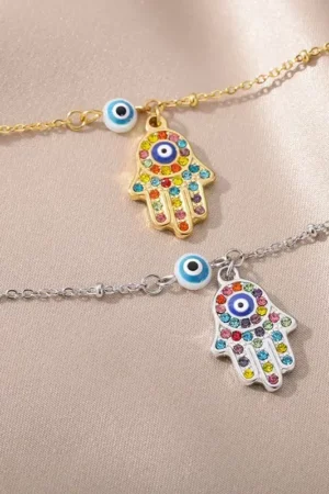 Gold Hamsa Hand Boho Jewelry