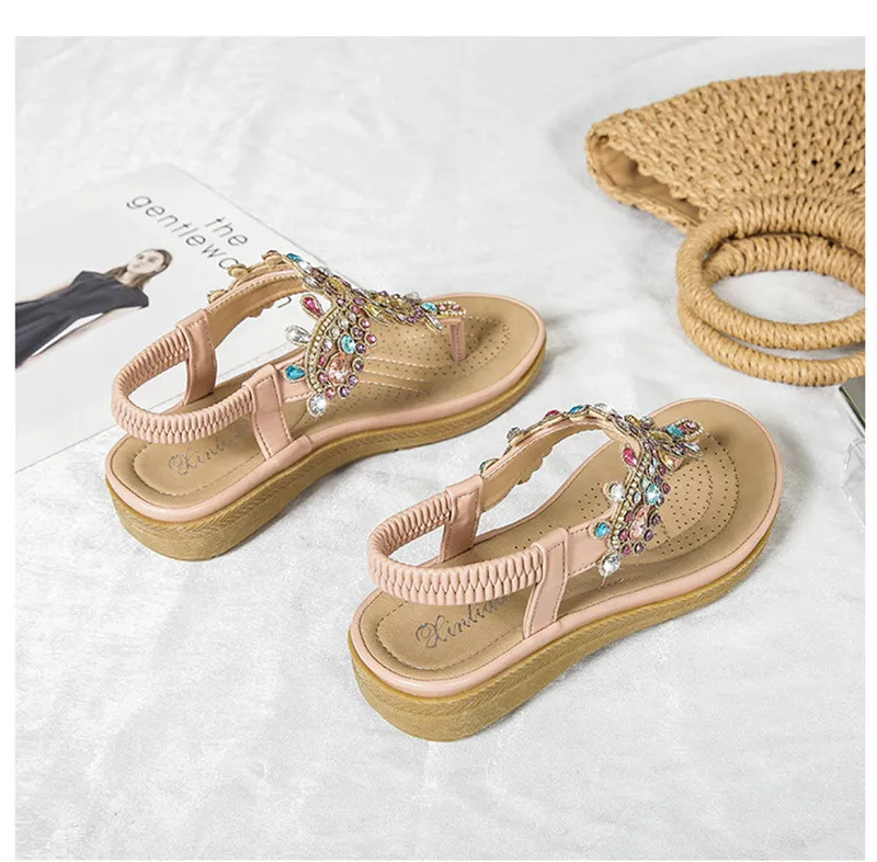 gypsy Sandals with Rhinestones