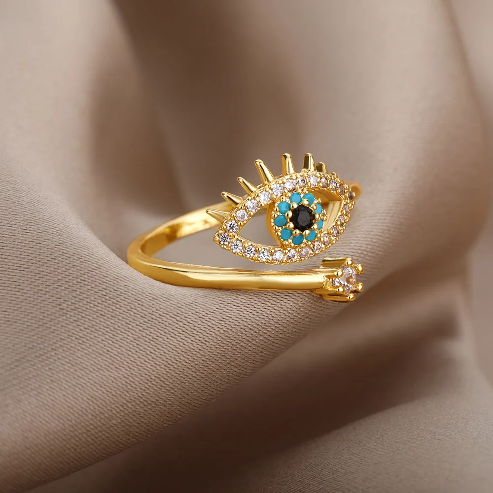 bohemian Evil Eye Ring Women