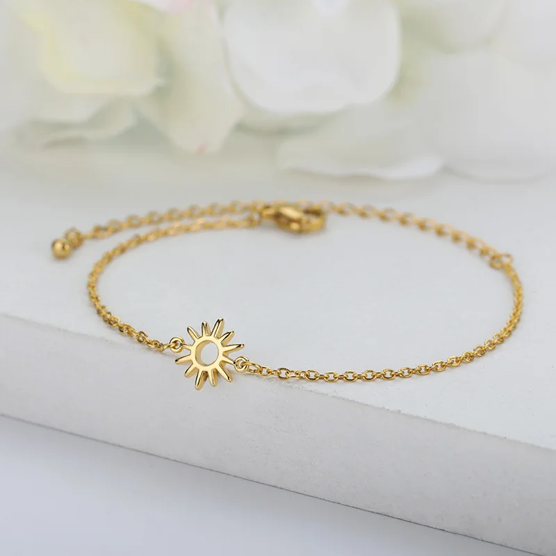 vintage Sun Pendant Bracelet Charm