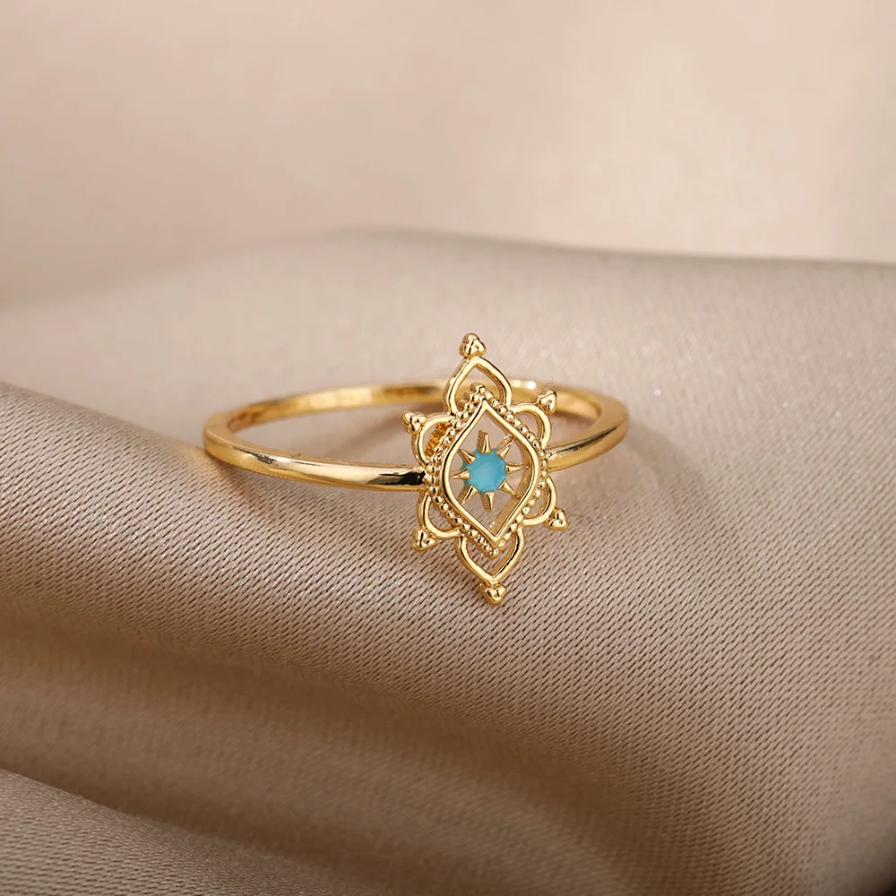 boho Ring Gold Color Beauty
