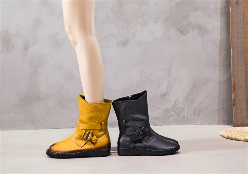 Stylish hippie Leather Ankle Boots