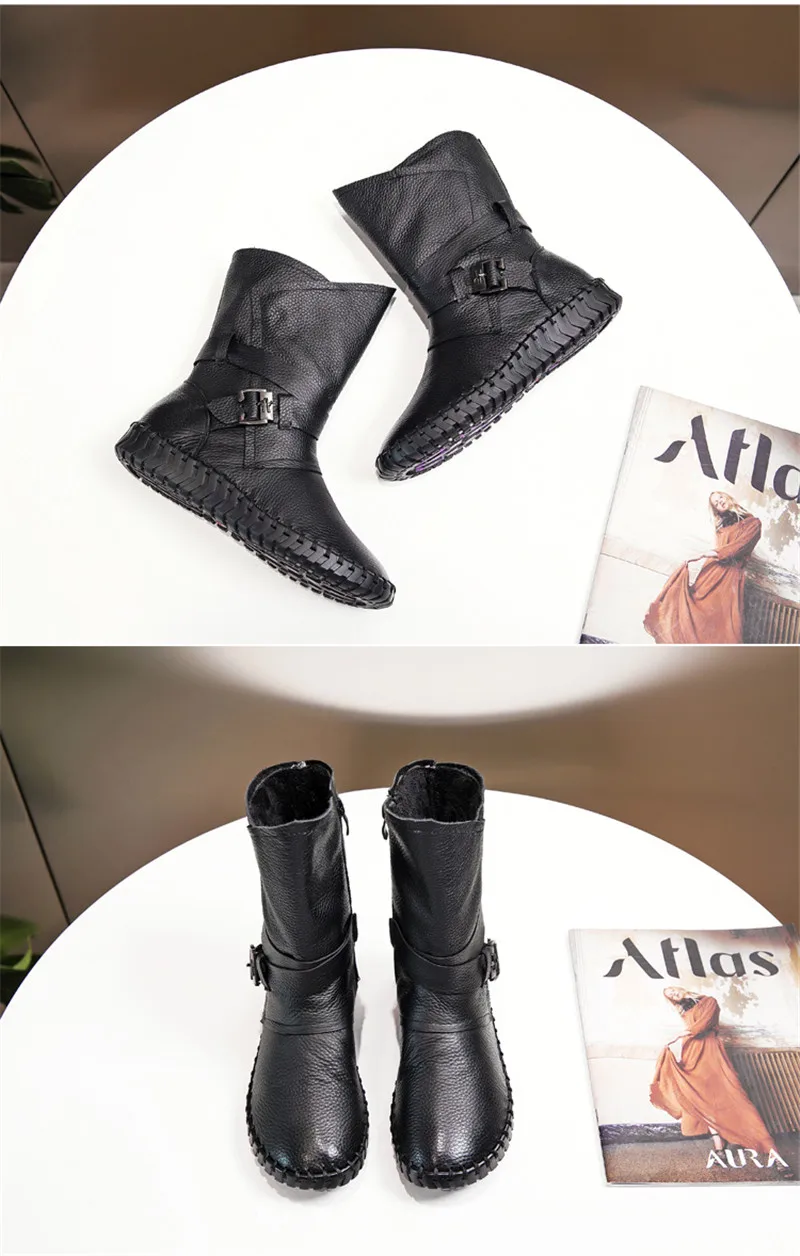 Stylish bohemian Leather Ankle Boots