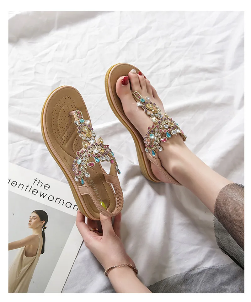 vintage Sandals with Rhinestones