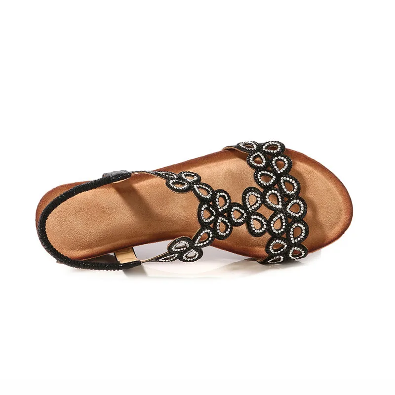 vintage Crystal Wedges Casual Sandals