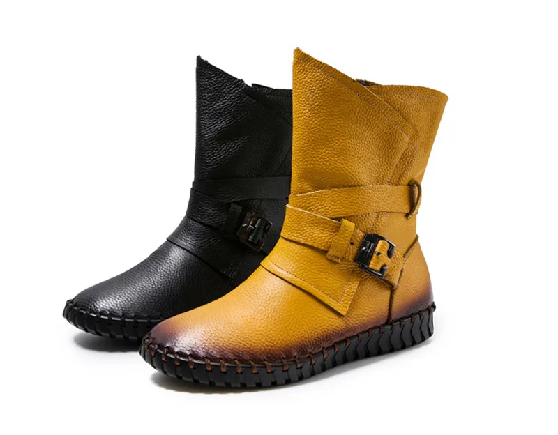 Stylish vintage Leather Ankle Boots