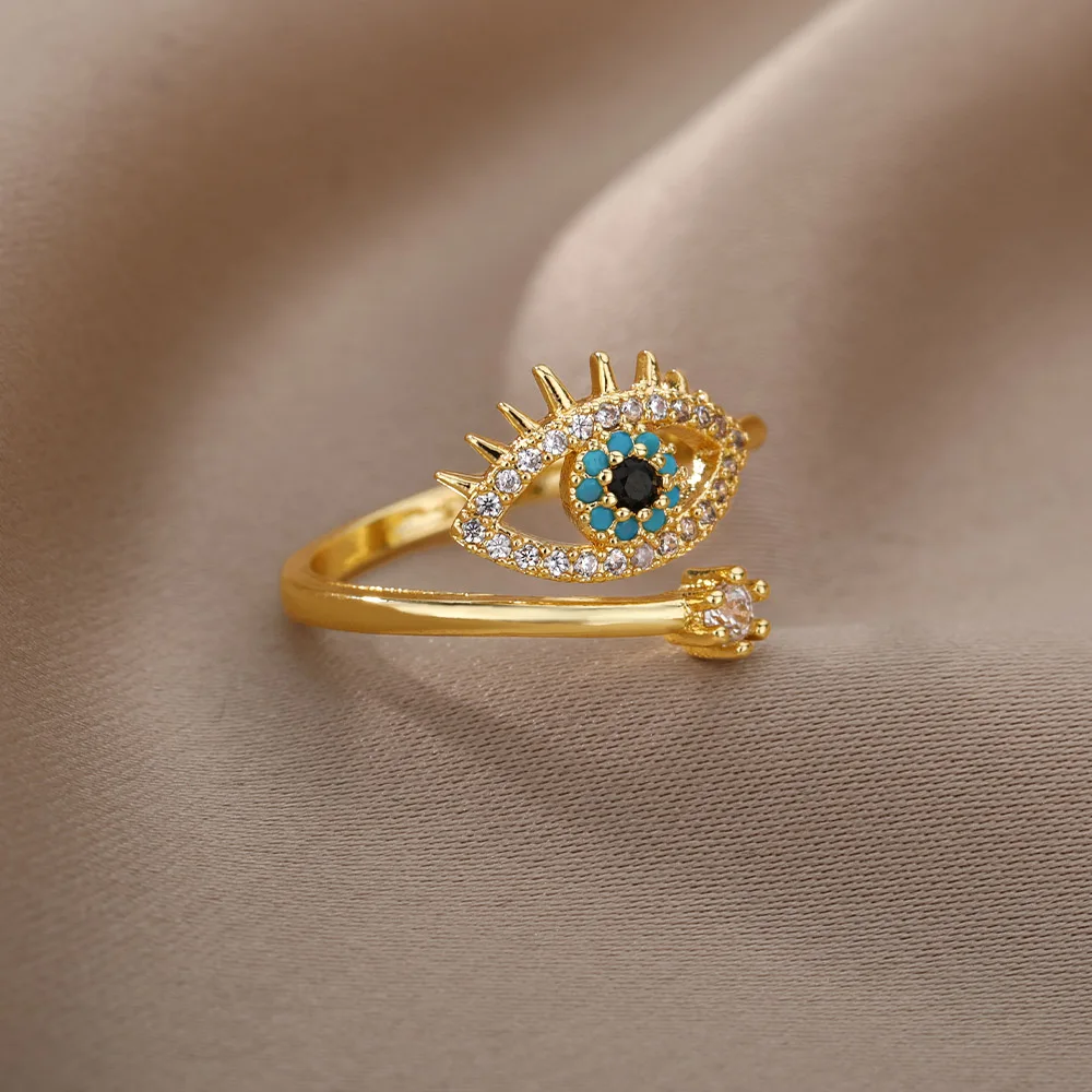 boho Evil Eye Ring Women