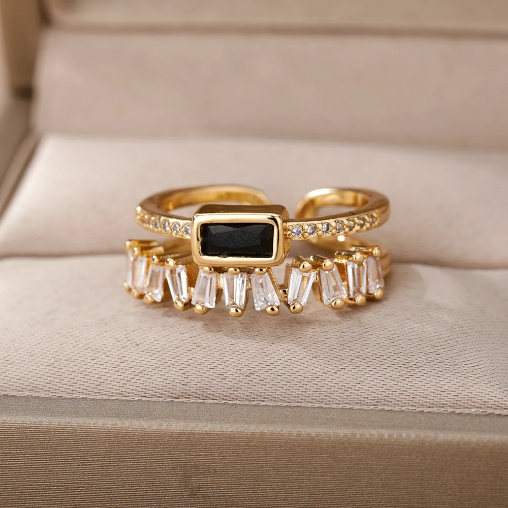 boho Green Zircon Finger Ring