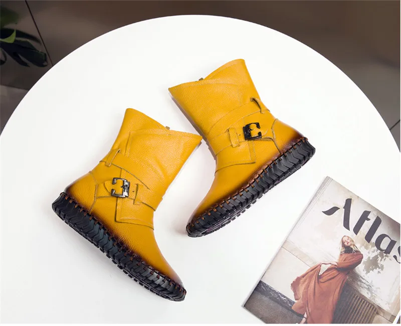 Stylish boho Leather Ankle Boots