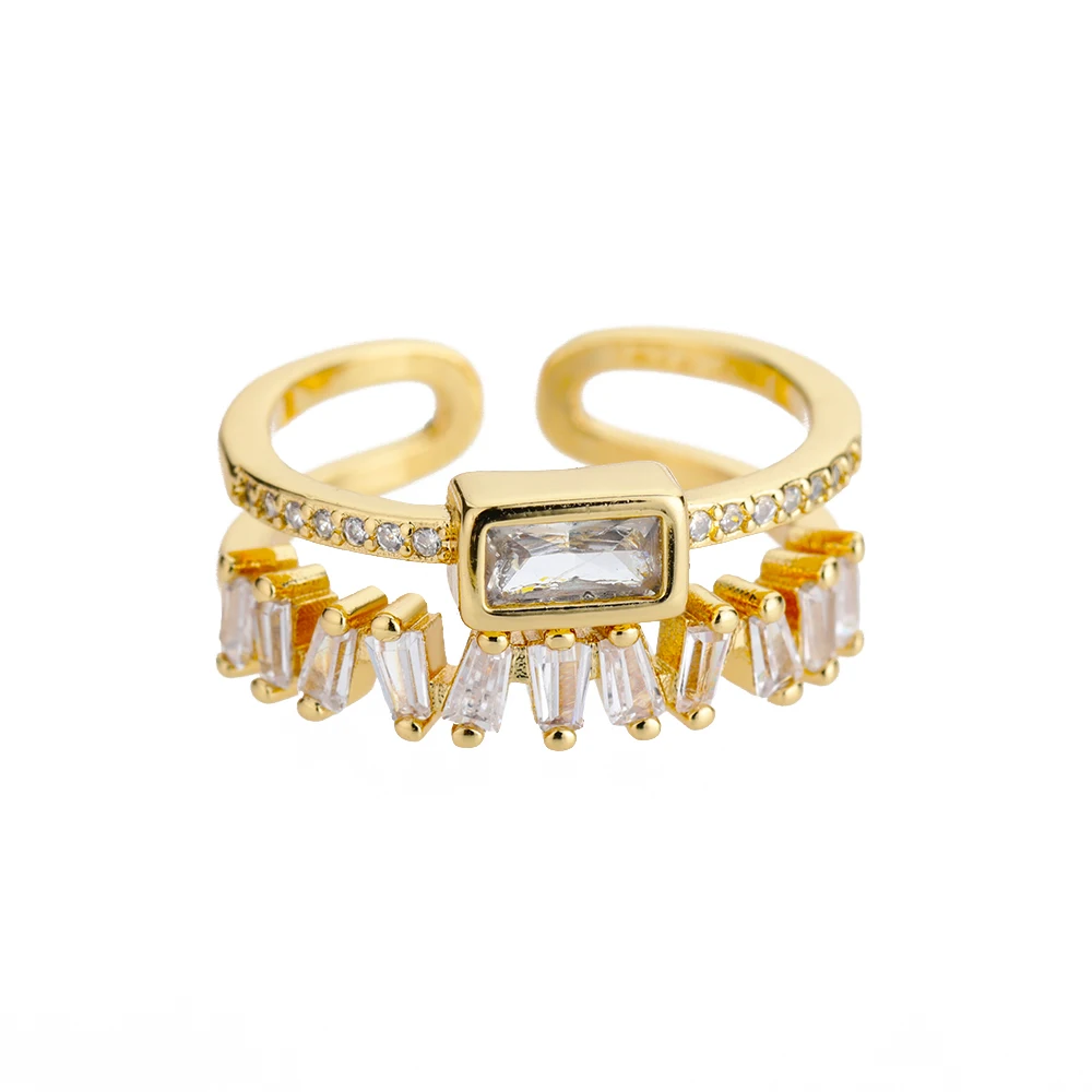 vintage Green Zircon Finger Ring