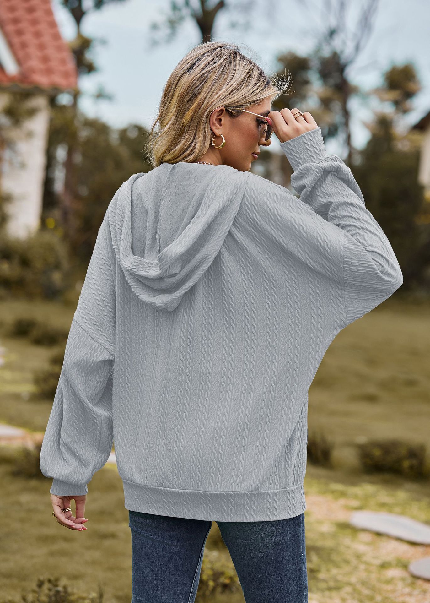 boho Pocket Long Sleeve Sweater