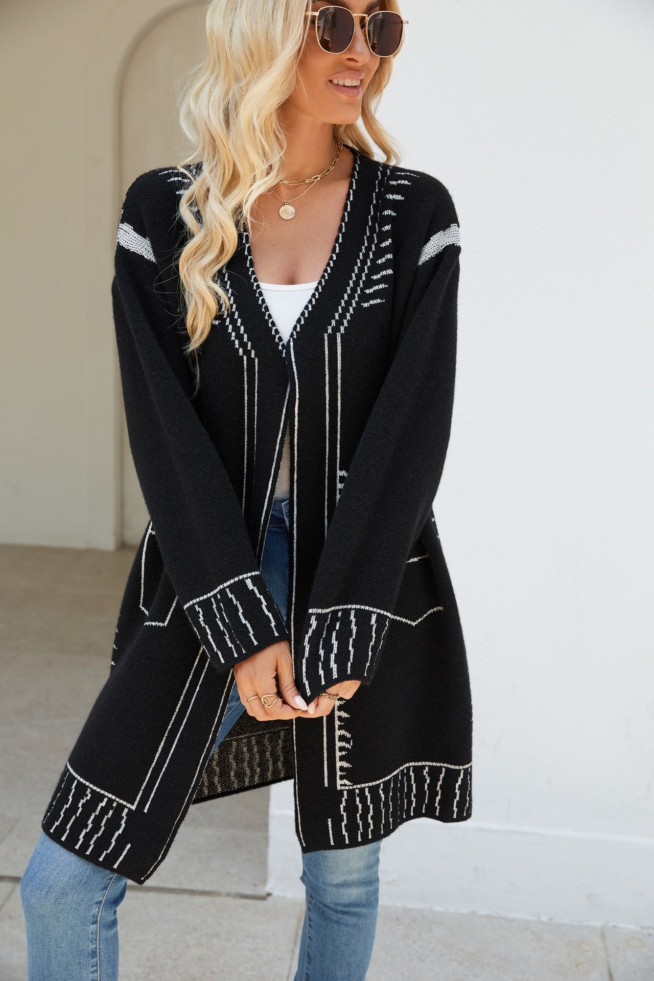 bohemian Long Sweater Coat