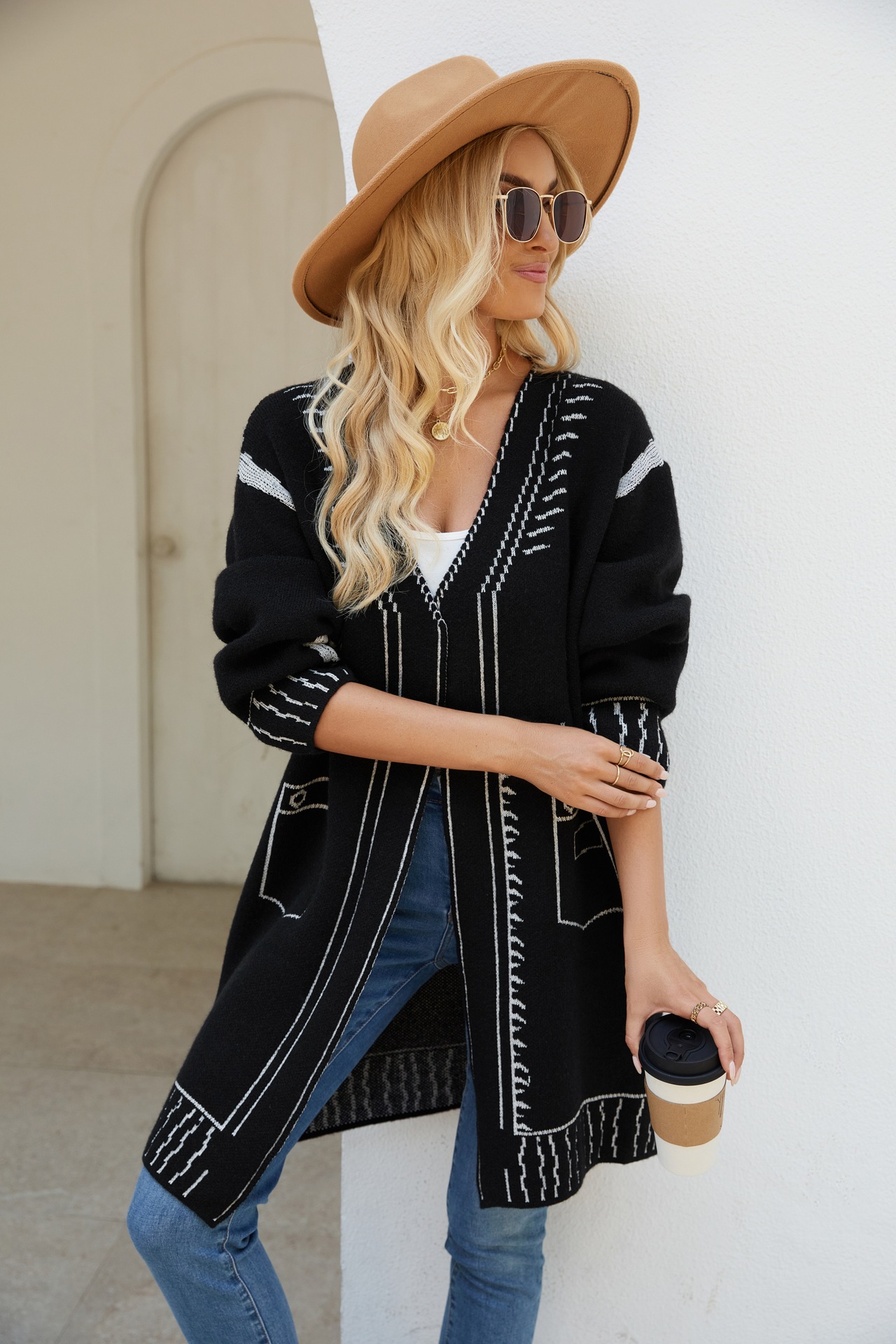 bohemian Long Sweater Coat