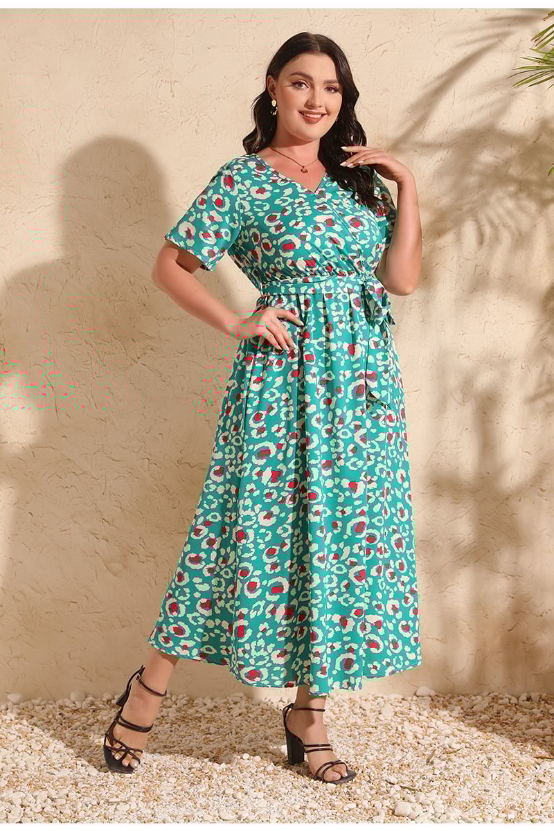 Plus Size bohemian Floral Dress