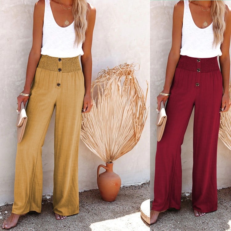 bohemian High Waist Flare Pants