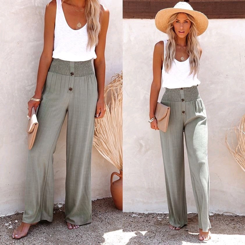 bohemian High Waist Flare Pants
