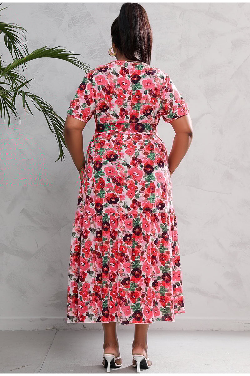 Plus Size hippie Floral Dress