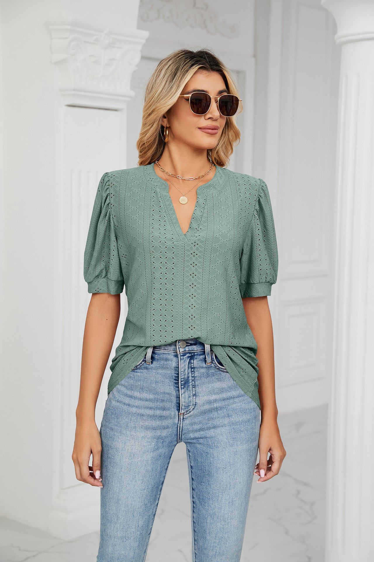 vintage Puff Sleeve Blouse