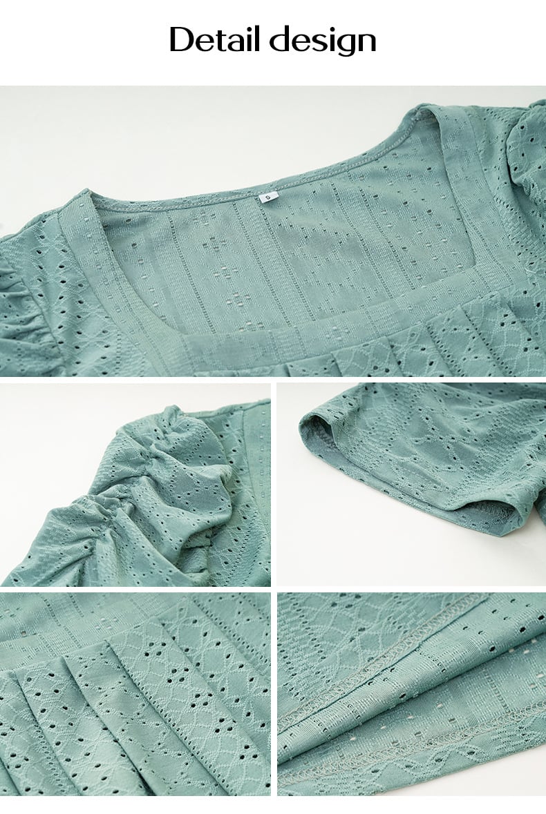 gypsy Square Neck Puff Blouse