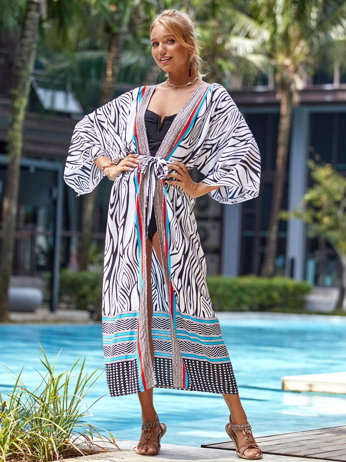 bohemian Kimono Beach Cover-Up