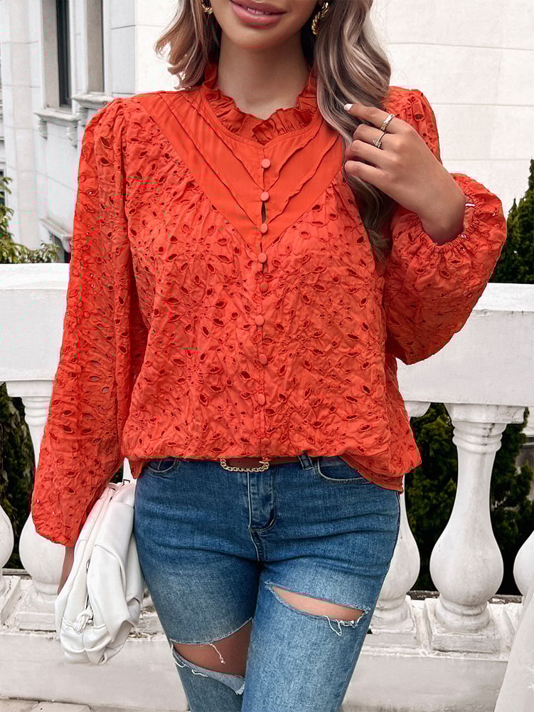 boho Blouse Elegant Cutout Design