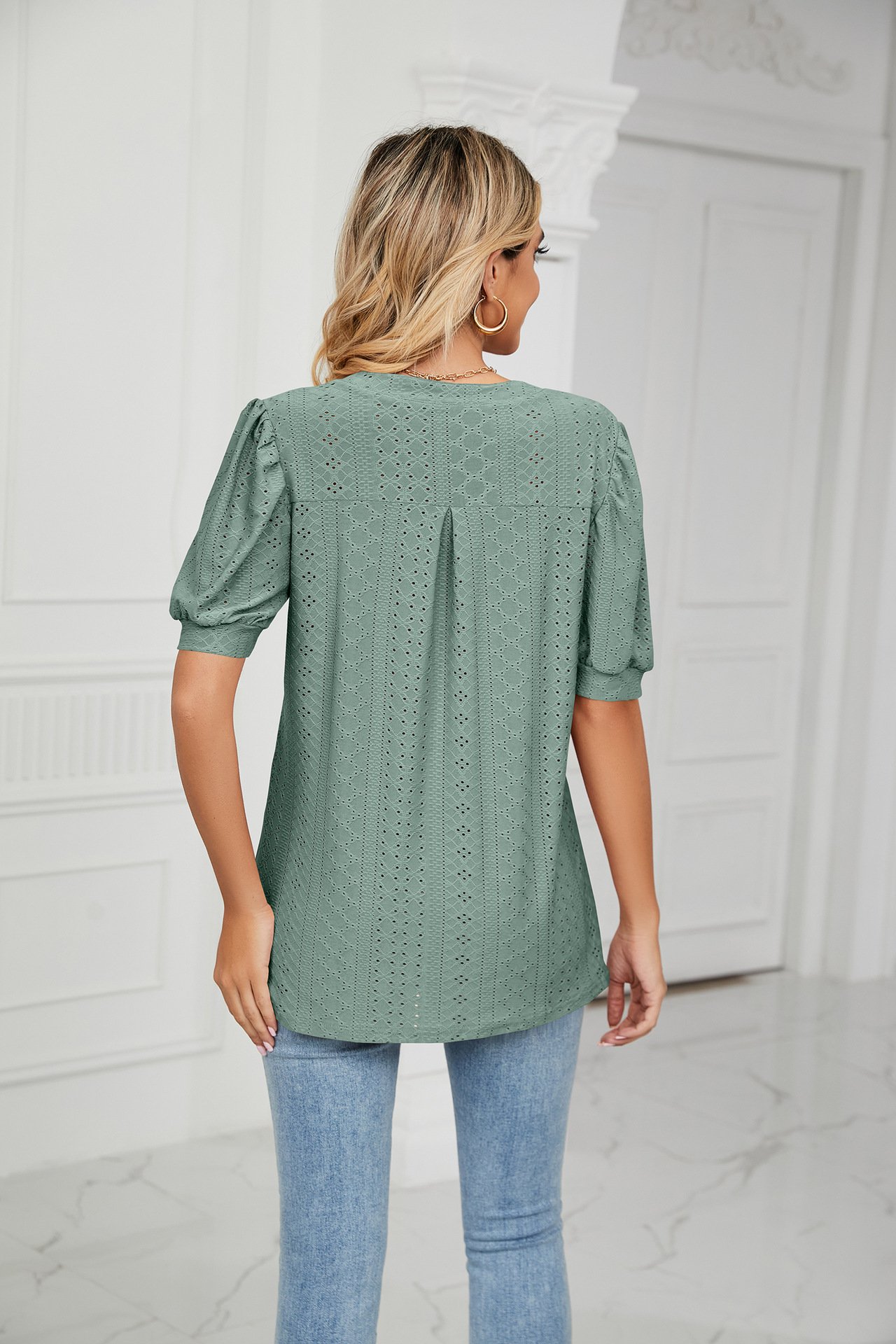 bohemian Puff Sleeve Blouse