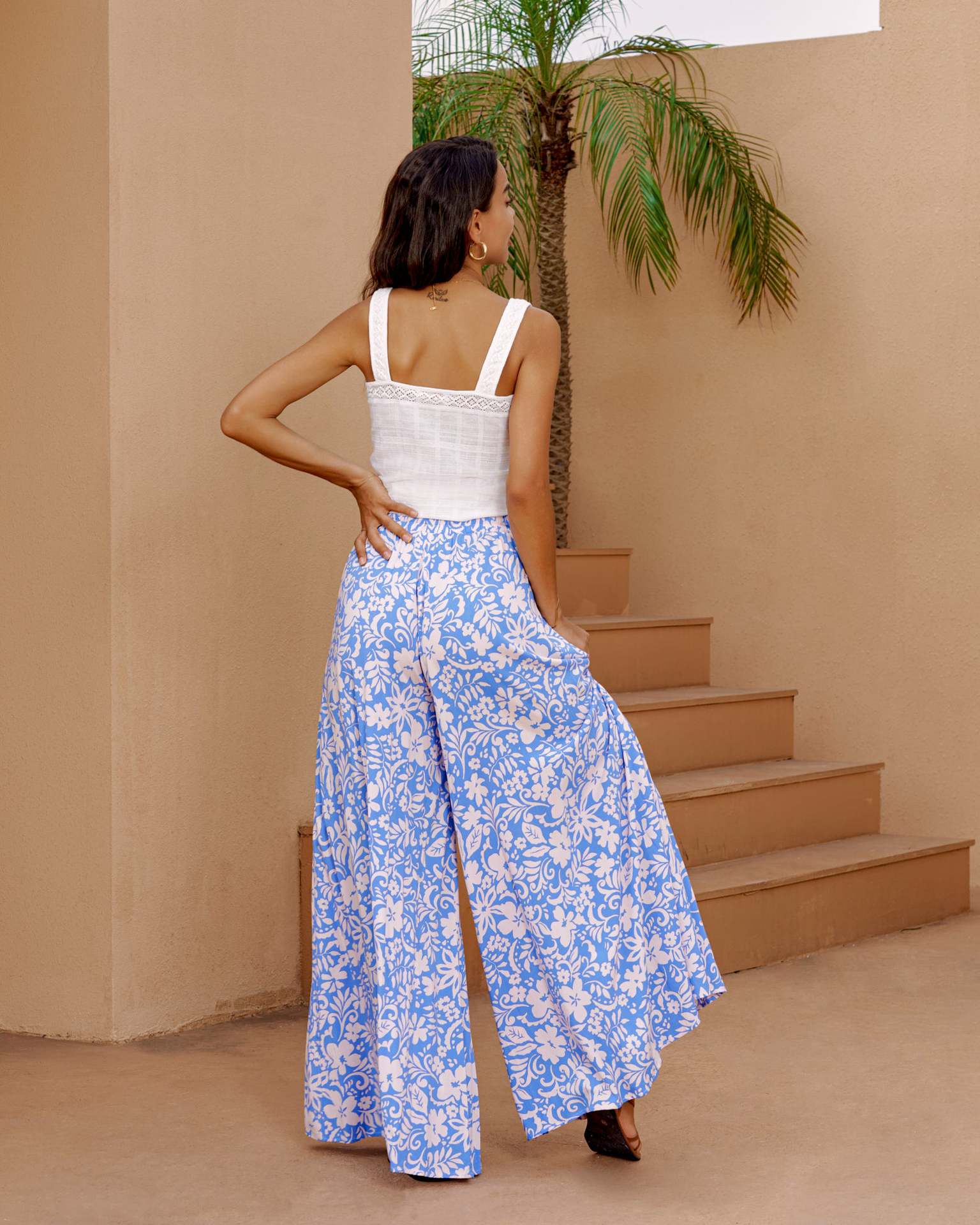 Summer bohemian Flare Pants Women