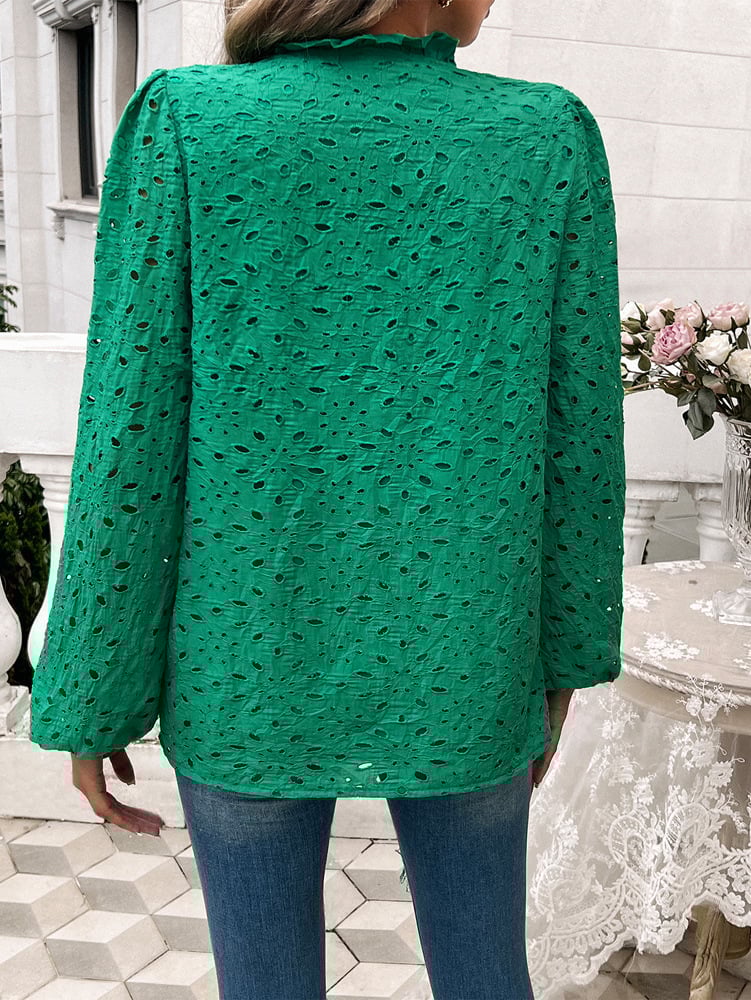 boho Blouse Elegant Cutout Design