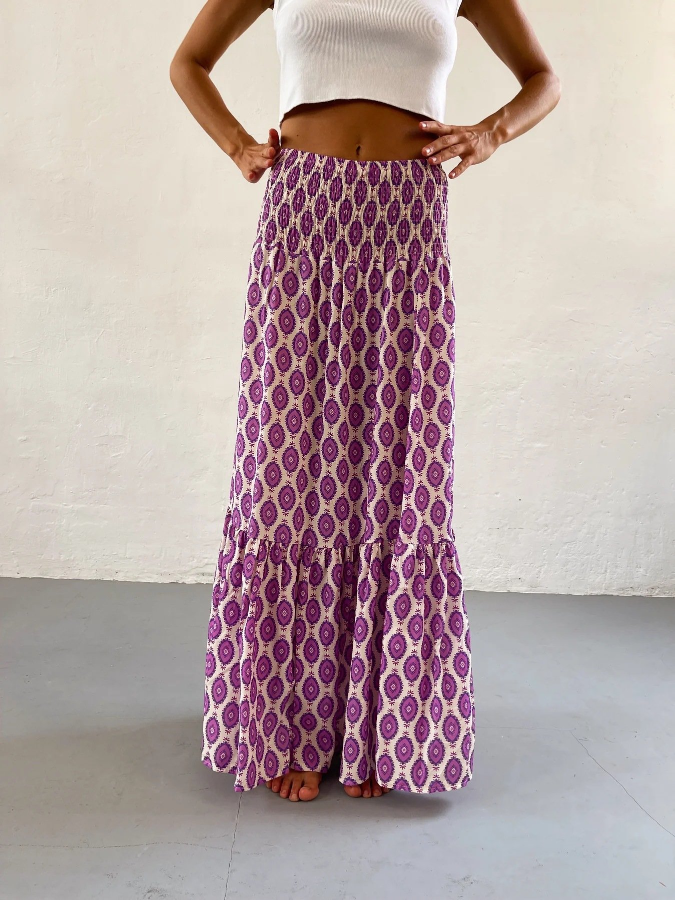 gypsy Floral Maxi Skirt Women