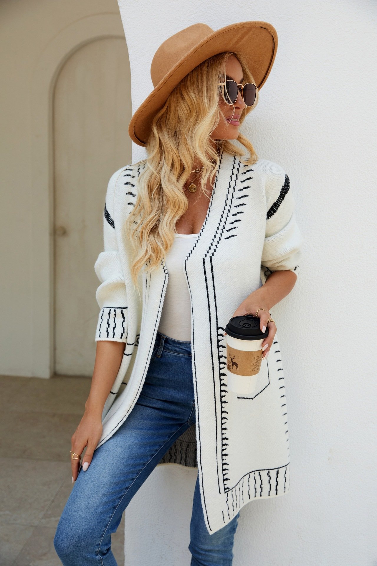 boho Long Sweater Coat