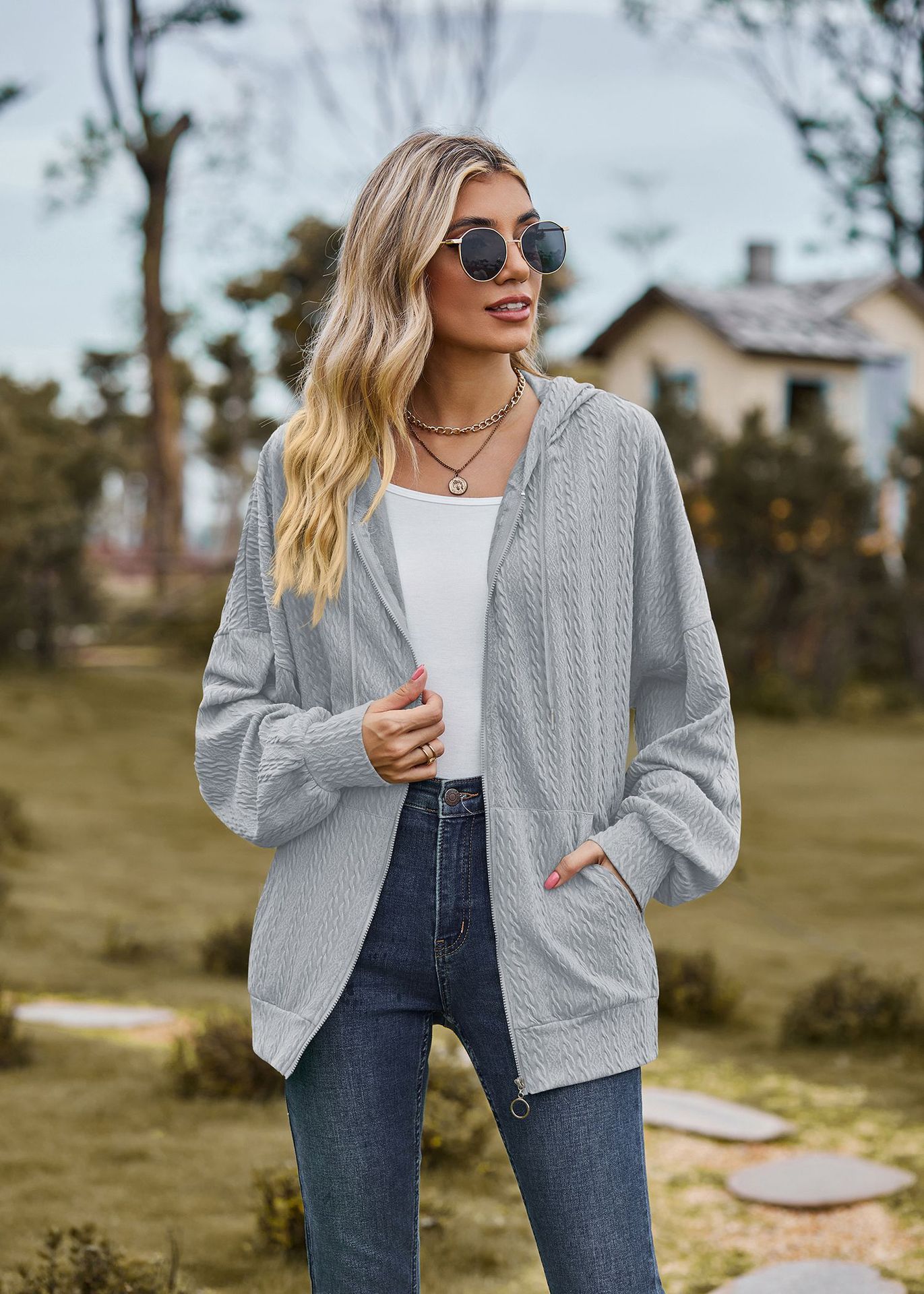 hippie Pocket Long Sleeve Sweater