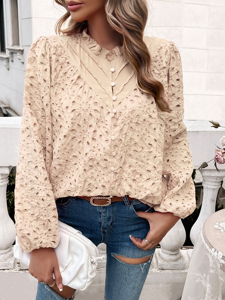 boho Blouse Elegant Cutout Design