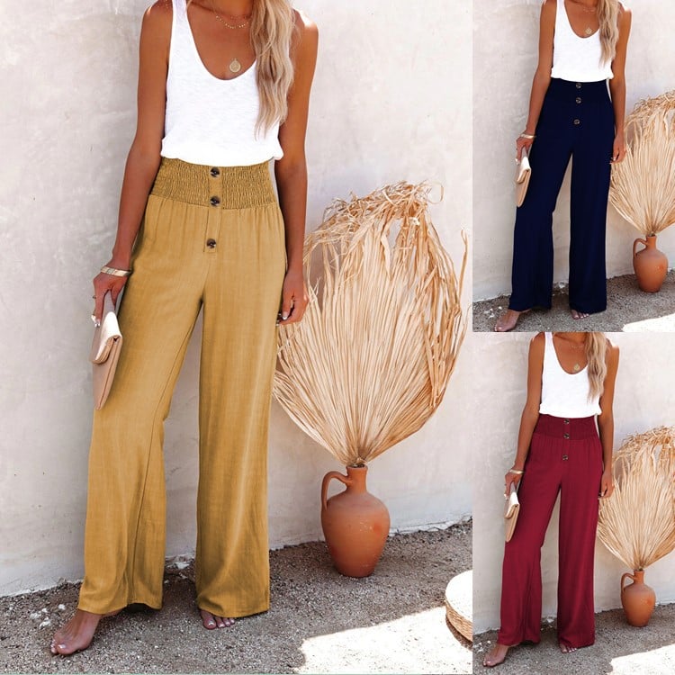 boho High Waist Flare Pants