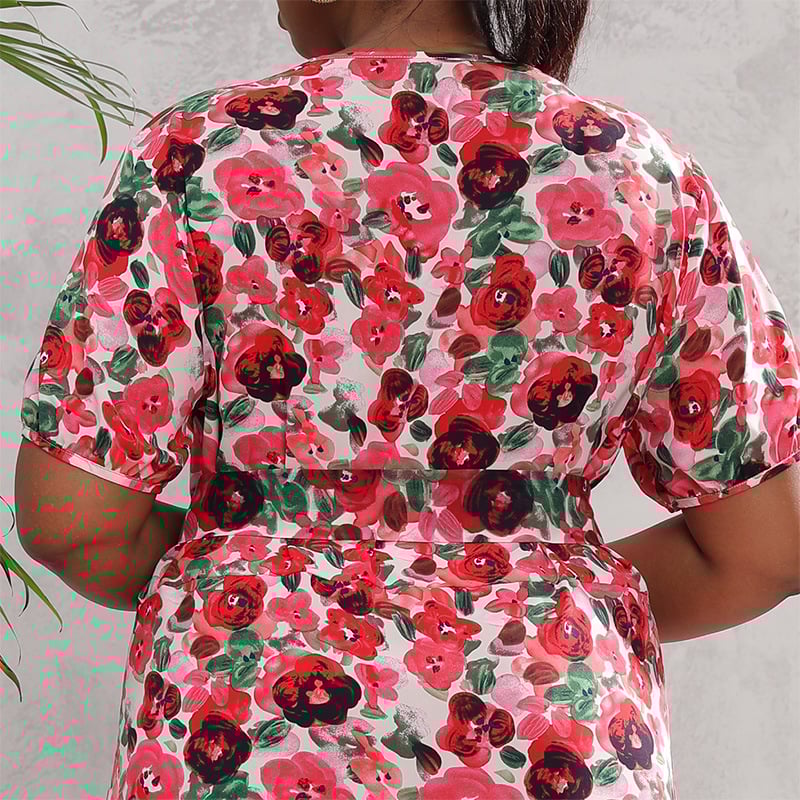 Plus Size vintage Floral Dress