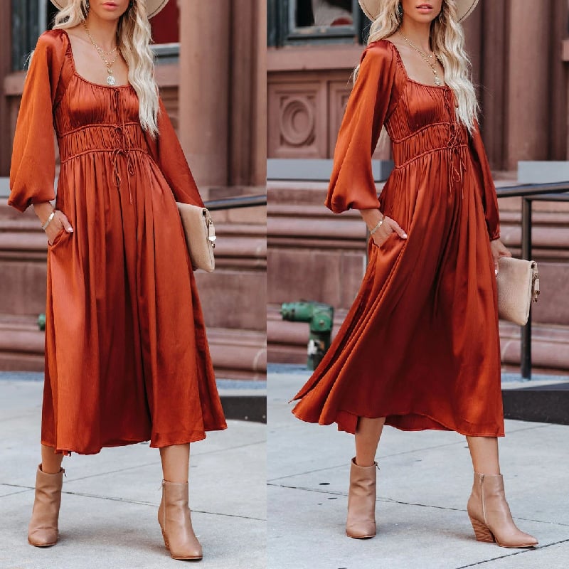 Elegant bohemian Dress Swing Style