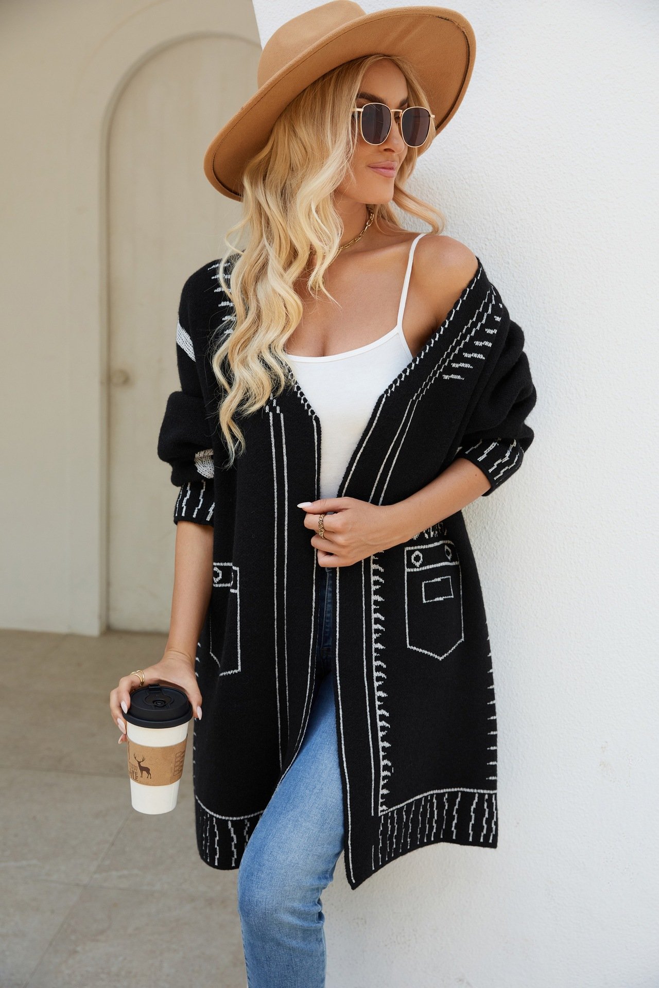 boho Long Sweater Coat