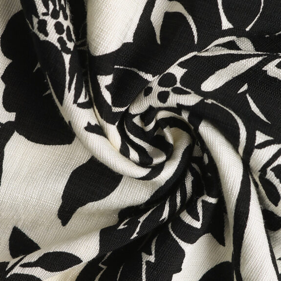 Boho Retro Black and White Flower Dress - Obrázek 10