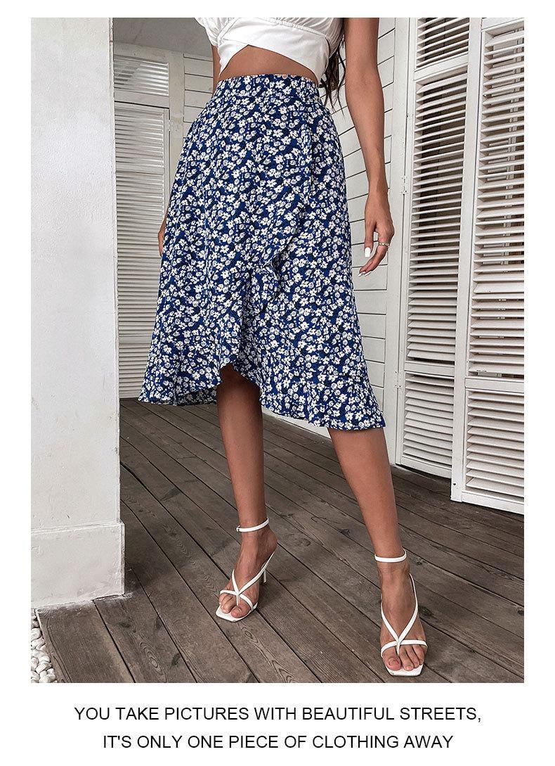 gypsy Floral High Waist Skirt