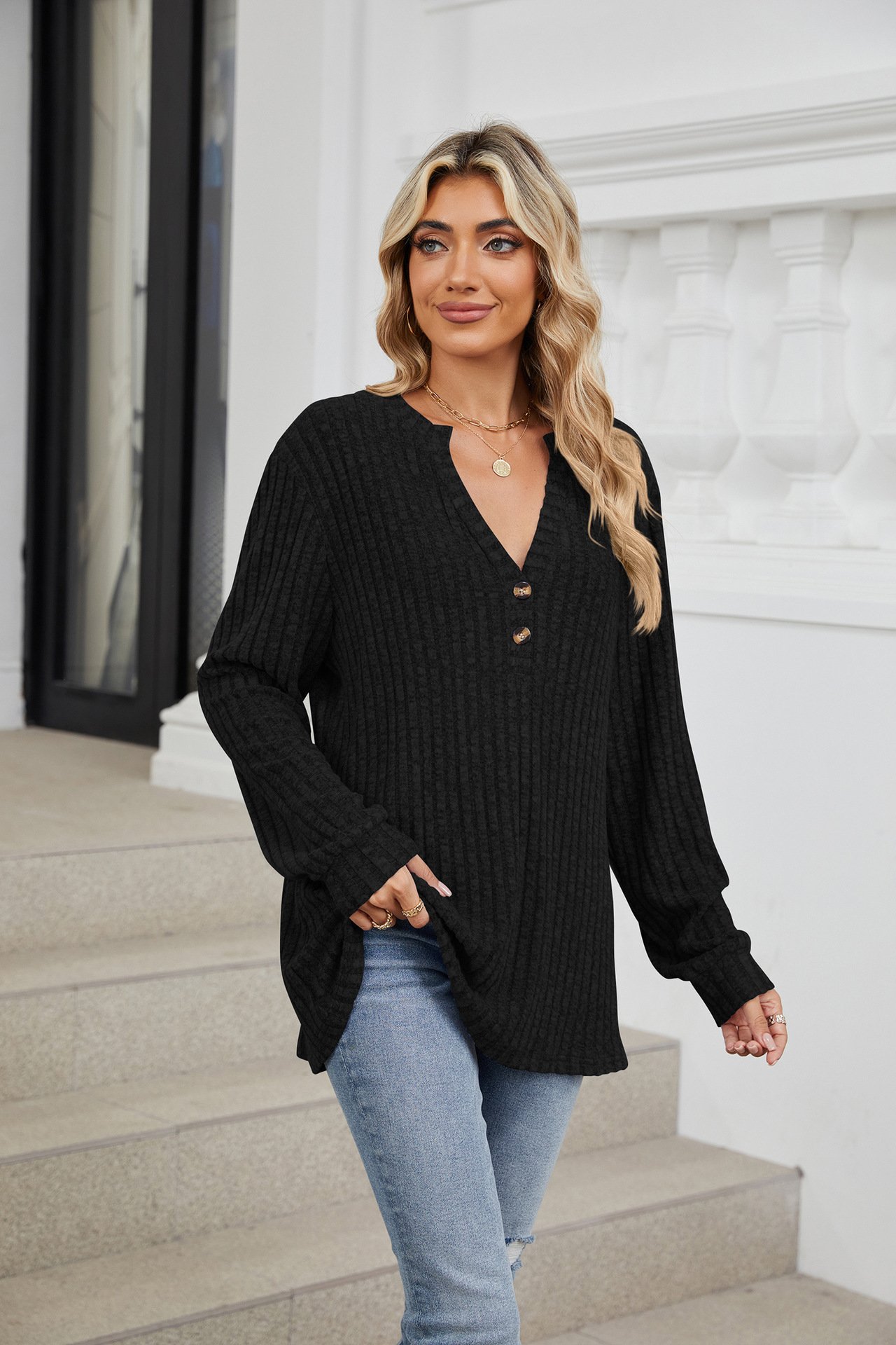 Cozy boho Long Sleeve Pullover