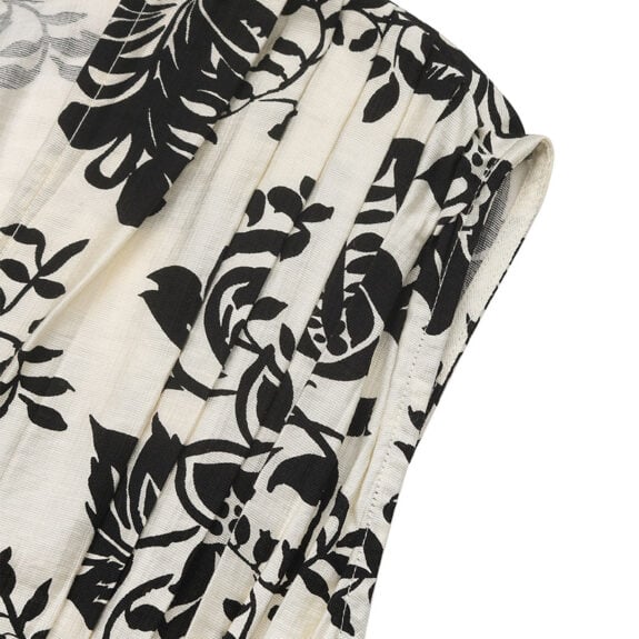 Boho Retro Black and White Flower Dress - Obrázek 8