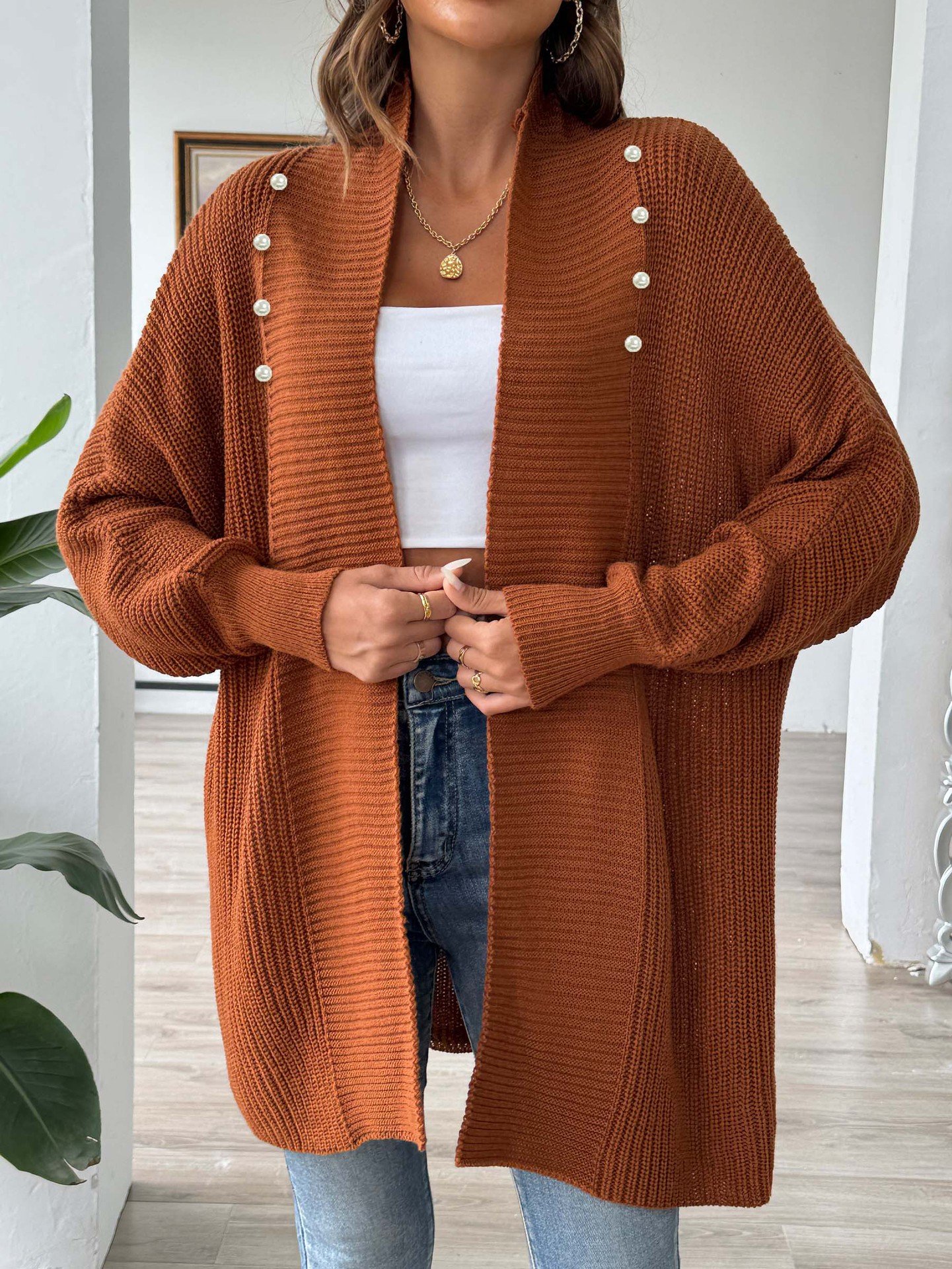 hippie Women's Winter Sweater Cardigan