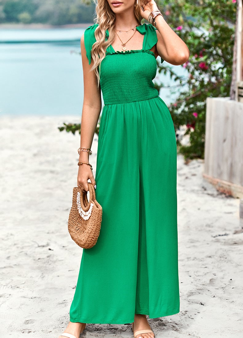 vintage Casual Summer Jumpsuit Festive