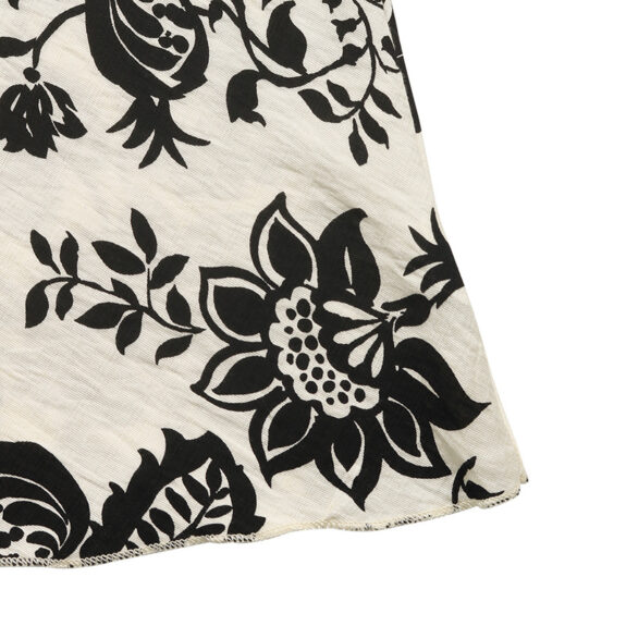 Boho Retro Black and White Flower Dress - Obrázek 9