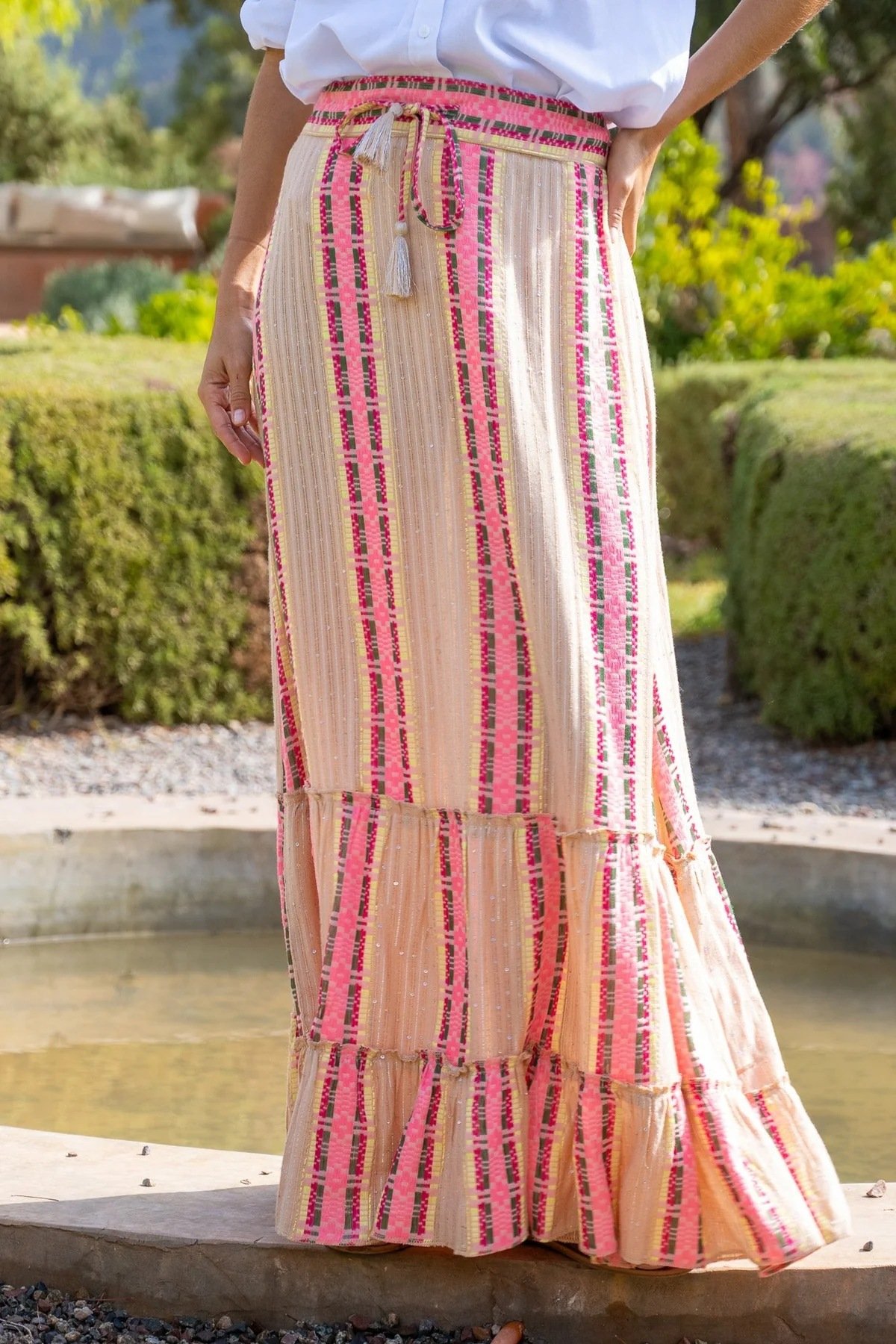 vintage Ruffled Big Hem Skirt