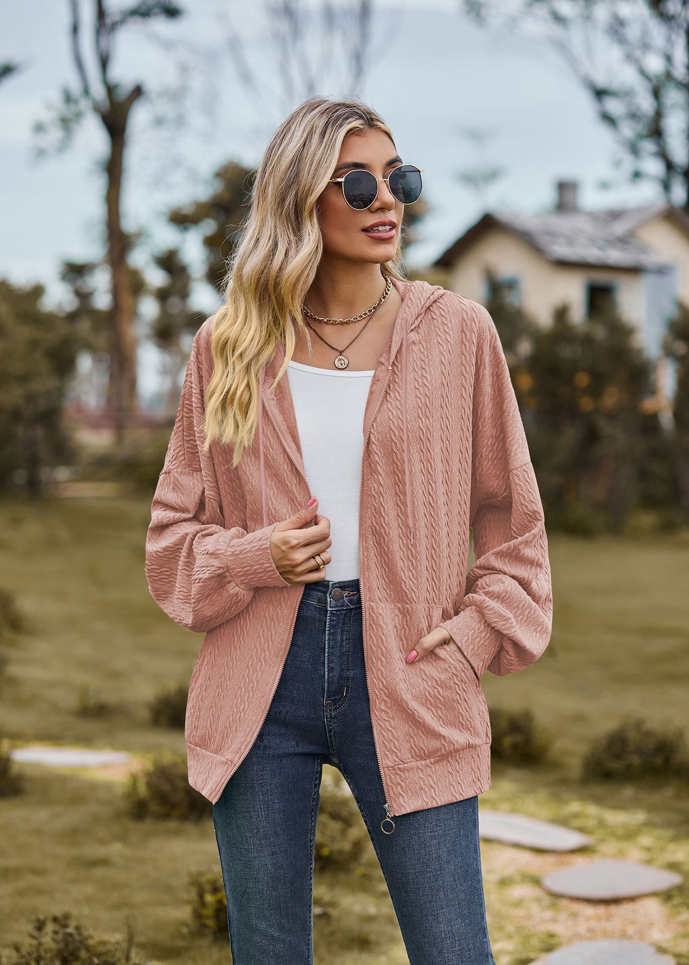 bohemian Pocket Long Sleeve Sweater