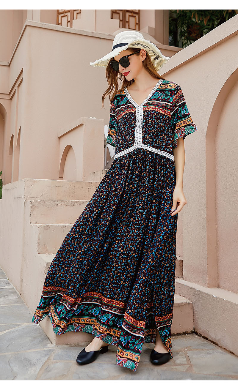 Plus Size hippie Floral Dress