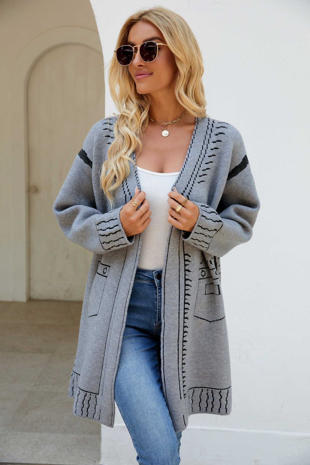 boho Long Sweater Coat