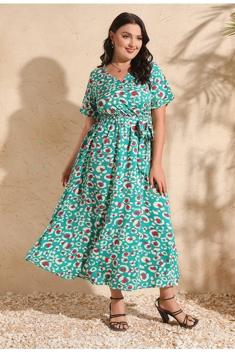 Plus Size bohemian Floral Dress