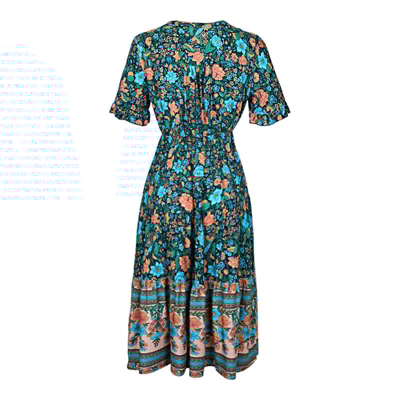 Vibrant hippie Dress for Summer