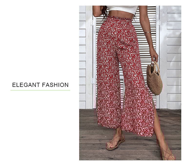 vintage Floral High Waist Flare